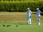 Isle Of Thorns, Sussex/uk - September 11 : Lawn Bowls Match At I Stock Photo