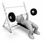Weight Lifting Represents Physical Activity And Bodybuilding 3d Stock Photo