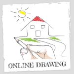 Online Drawing Represents Web Site And Www Stock Photo