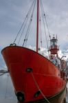 Cardiff, Wales/uk - December 26 : Lightship 2000 Moored In Cardi Stock Photo