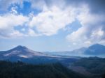 Bali Volcano, Agung Mountain From Kintamani In Bali Stock Photo