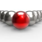 Leading Metallic Balls Shows Leadership Stock Photo