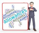 Allowances Word Shows Text Words And Perks Stock Photo