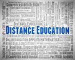 Distance Education Words Means Educating College And Train Stock Photo
