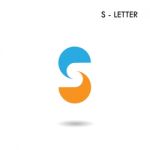 S-letter Icon Abstract Logo Design.s-alphabet Symbol Stock Photo