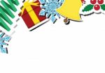 Christmas Objects With Copy Space Background  Illustration Stock Photo