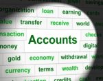 Accounting Accounts Represents Balancing The Books And Accountant Stock Photo