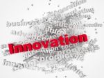 Innovate Concept With Other Related Words On Retro Background Stock Photo