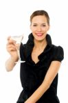 Woman Cheering With Champagne Stock Photo