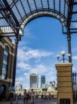 View Of Old And Modern Architecture From Hays Galleria In London Stock Photo