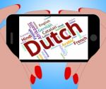 Dutch Language Represents The Netherlands And Foreign Stock Photo