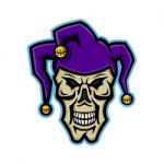 Court Jester Skull Mascot Stock Photo