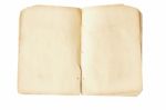 Open Blank Ancient Book Stock Photo