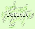 Deficit Word Indicates Financial Obligation And Debt Stock Photo