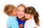 Mother With Children Stock Photo