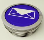 Email Icon Button Stock Photo
