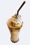 Frappuccino Topping With Whip Cream Stock Photo