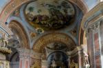 Interior View Of The Parish Church In Ortisei Stock Photo