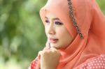 Lovely Muslim Girl Portrait Stock Photo