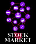 Stock Market Shows Capitalism Trades And Marketplace Stock Photo