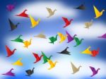 Flying Birds Means Break Out And Elude Stock Photo