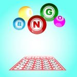 Bingo Card And Ball Stock Photo
