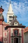 The Saint George's Basilica In The Castle Area Of Prague Stock Photo