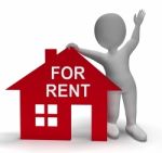 For Rent House Shows Rental Or Lease Property Stock Photo