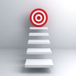 Steps To Goal Target Stock Photo
