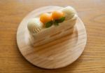 Melon Cake Stock Photo