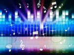 Multicolored Music Background Shows Playing Tune Or Metal
 Stock Photo