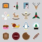 Christmas Icon Set  Illustration Stock Photo