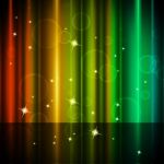 Multicolored Curtains Background Shows Stars And Bubbles Stock Photo
