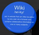 Wiki Definition Button Stock Photo