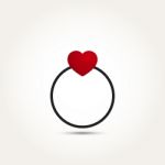  Love Heart Ring Stock Photo