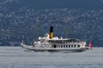 Vevey Steaming Along Lake Geneva Near Montreux In Switzerland Stock Photo