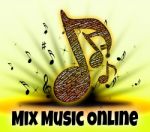 Mix Music Online Shows Put Together And Amalgamate Stock Photo