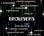Browsers Word Shows Computer Webpage And Computers Stock Photo