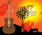Country Hits Indicates Folk Music And Countryside Stock Photo
