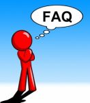 Character Thinking Faq Shows Faqs Support And Answer Stock Photo
