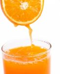 Healthy Orange Drink Represents Freshly Squeezed Juice And Citrus Stock Photo
