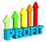 Increase Profit Represents Rising Upward And Raise Stock Photo