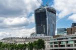 View Of The Walkie Talkie Building From The River Thames Stock Photo