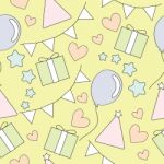 Seamless Pattern Of Party Background Stock Photo