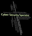 Cyber Security Specialist Representing World Wide Web And Skilled Person Stock Photo