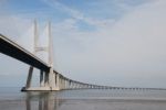 Vasco Da Gama Bridge In Lisbon, Portugal Stock Photo