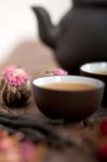 Chinese Style Herbal Floral Tea Stock Photo