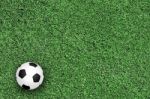 Soccer Ball On Green Grass Stock Photo