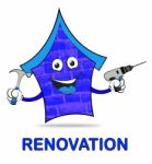 House Renovation Indicates Real Estate And Homes Stock Photo