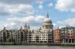 View Towards St Paul's Cathedral From The River Thames Stock Photo
